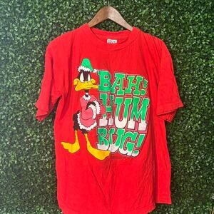 Vintage Daffy duck Christmas Tee Size M